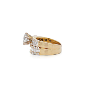 GIA Certified 1.5 Carat H/I2 Diamond 2 Piece Engagement & Wedding Ring Set – Assay Jewelers