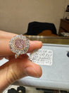 GIA Certified 1.69 Carat Radiant Cut Fancy Brownish Pink Diamond Engagement Ring