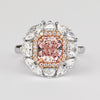 GIA-zertifizierter 1,69 Karat Radiant Cut Fancy Brownish Pink Diamant Verlobungs-Ring