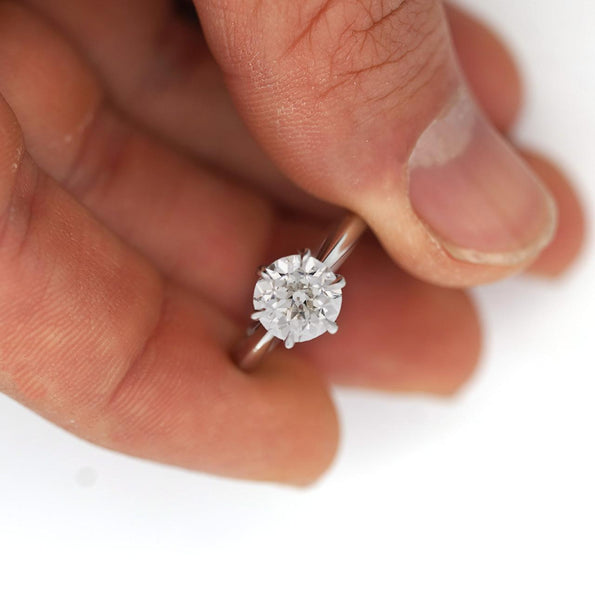 GIA Certified 1.94 Carat Old Euro Cut Diamond I/VS1 White Gold Solitaire Ring