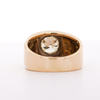 GIA Certified 2 Carat Diamond in 14K Gold Solitaire Men's Ring – Assay Jewelers