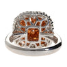 GIA Certified 2.69ct Fancy Orangy Pink Diamond Halo Ring