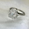 GIA Certified 3 Carat Oval Cut Lab Grown CVD Diamond Solitaire Engagement Ring in 14K White Gold