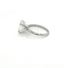 GIA Certified 3 Carat Oval Cut Lab Grown CVD Diamond Solitaire Engagement Ring in 14K White Gold