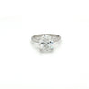 GIA Certified 3 Carat Oval Cut Lab Grown CVD Diamond Solitaire Engagement Ring in 14K White Gold