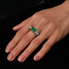 GIA Certified 3.10 Carat No Oil Muzo Colombian Emerald & Old Cut Diamond Ring