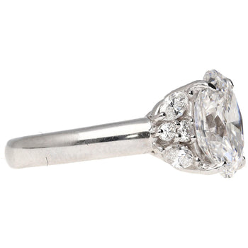 GIA Certified 3.23 Carat TW Oval Lab Grown Diamond Platinum Engagement Ring – Assay Jewelers
