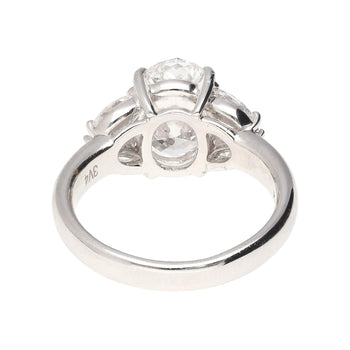 GIA Certified 3.23 Carat TW Oval Lab Grown Diamond Platinum Engagement Ring – Assay Jewelers