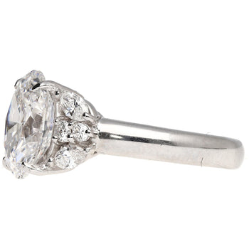 GIA Certified 3.23 Carat TW Oval Lab Grown Diamond Platinum Engagement Ring – Assay Jewelers