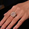 GIA Certified 3.48 Carat Radiant Cut Light Pink Diamond Ring in 18K White Gold