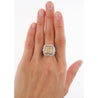 GIA Certified 3.51 Carat Fancy Brownish Yellow Diamond Ring with Pink and White Diamond Halo