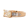 GIA Certified 3.86 Carat Yellow Diamond East West Ring 18K Gold