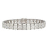 GIA Certified 46 Carat Radiant Cut Lab Grown Diamond Tennis Bracelet