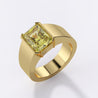 GIA Certified 4.12 Carat Fancy Yellow Radiant Cut Diamond Solitaire Unisex Ring