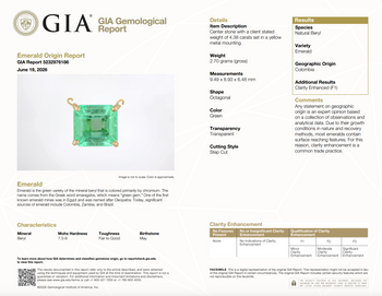 GIA Certified 4.38 Carat Colombian Emerald in 18K Gold Floating Connecting Necklace – Assay Jewelers