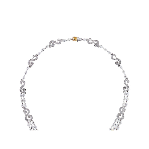 GIA Certified 50 Carat Fancy Yellow Diamond Necklace in 18K Gold