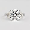 معتمد من GIA 5.03 قيراط J/VVS1 قطع دائري ألماسة Ring أحجار جانبية قطع نصف قمر