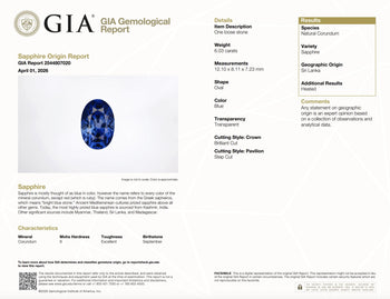 GIA Certified 6.03 Carat Oval Ceylon Sri Lanka Sapphire & Diamond Platinum Ring – Assay Jewelers