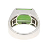 GIA Certified 6.47 Carat Green Tourmaline East-West Half Bezel 18K Ring