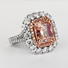GIA Certified 6.53 Carat Fancy Pink & White Diamond Ring in 18K Rose Gold