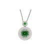 GIA Certified 8.58 قيراط Demantoid Pendant Necklace في 18K ذهب أبيض