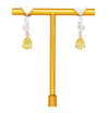 GIA Certified Fancy Vivid Yellow Diamond Drop Earrings