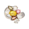 GIA & IGI معتمد 3 قيراط ألماس طبيعي بلون فاخر Ring بلاتين وذهب 18K