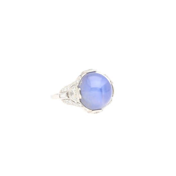 GRS Certified 18.29 Carat No Heat Sri Lanka Pastel Blue Star Sapphire Ring – Assay Jewelers