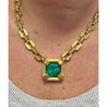 Henry Dunay 19.48 carat Colombian Emerald Necklace in 18k Yellow Gold