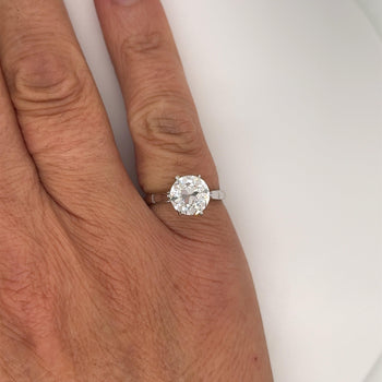 IGI Cert. 2.08 Carat Lab Grown Old European Cut Diamond Vintage 6-Prong Engagement Ring – Assay Jewelers