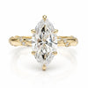 IGI Cert. 3 Carat Marquise Lab Diamond Pave Twist Shank Engagement Ring