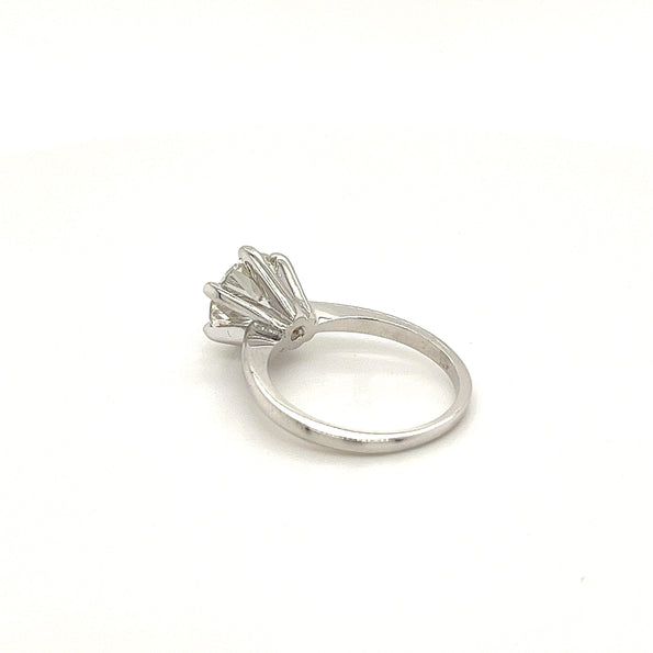 Bague certifiée IGI en diamant de laboratoire taille ronde 2,26 ct G/VS2, 6 griffes