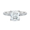 IGI Certified 3.05 Carat G/VVS1 Square Radiant Cut Lab Grown Diamond CVD Ring
