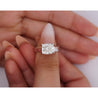 IGI Certified 3.46 Carat Lab Grown Cushion Cut Diamond East West Solitaire Ring