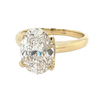 IGI Certified 3.52 Carat Oval G/VS1 Lab Grown Diamond in 14k Yellow Gold Solitaire Ring