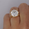 IGI Certified 8.23 Carat Lab Grown Diamond 14K Gold Crown Style Engagement Ring