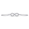 Infinity Pave Diamond Charm Bracelet in 14K