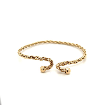 Interlocking Rope Chain Bangle Bracelet in 14k Yellow Gold – Assay Jewelers