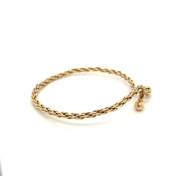 Interlocking Rope Chain Bangle Bracelet in 14k Yellow Gold – Assay Jewelers