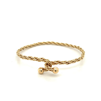 Interlocking Rope Chain Bangle Bracelet in 14k Yellow Gold – Assay Jewelers