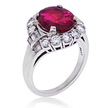 J.E. Caldwell & Co. 2.52 Carat No Heat Thai Ruby & Diamond Platinum Ring – Assay Jewelers