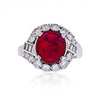 J.E. Caldwell & Co. 2.52 Carat No Heat Thai Ruby & Diamond Platinum Ring