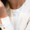 Locking Double Circle 14K Solid Gold Chain Necklace