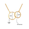Locking Double Circle 14K Solid Gold Chain Necklace