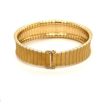 Matte Finish Flexible Bracelet in 18K Solid Yellow Gold – Assay Jewelers