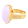 Mid-20th Century "Gumps" Signed 23.94 Carat Lavender Jade and Yellow Gold Ring