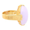 Mid-20th Century "Gumps" Signed 23.94 Carat Lavender Jade and Yellow Gold Ring