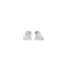 Natural 0.60 CTTW Diamond Three-Stone Cluster Stud Earrings