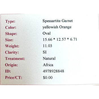 Natural 11.03 Carat Oval Spessartine Garnet Diamond Halo 14K Yellow Gold Ring – Assay Jewelers