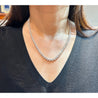 Natural 15.50 CTTW Graduated Diamond Riviera Tennis Necklace 18" in Platinum